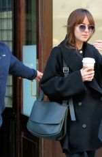 DAKOTA JOHNSON Leaves Her Hotel in New York 11/29/2021
