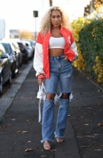 DANI IMBERT on the Set of The Only Way is Essex TV Show Christmas Special in Brentwood 11/27/2021