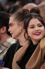 DELENA GOMEZ and CARA DELEVINGNE at Orlando Magic vs. New York Knicks Game in New York 11/17/2021