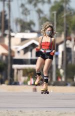 DELLA SABA Out Roller Skating in Los Angeles 11/12/2021