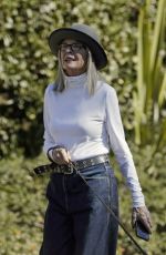 DIANE KEATIN Out with Her Dog in Brentwood 11/21/2021