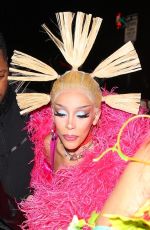 DOJA CAT Arrives at a Halloween Party at Highlight Room in Hollywood 10/31/2021