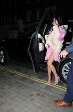 DUA LIPA Arrives at Chiltern Firehouse in London 11/11/2021