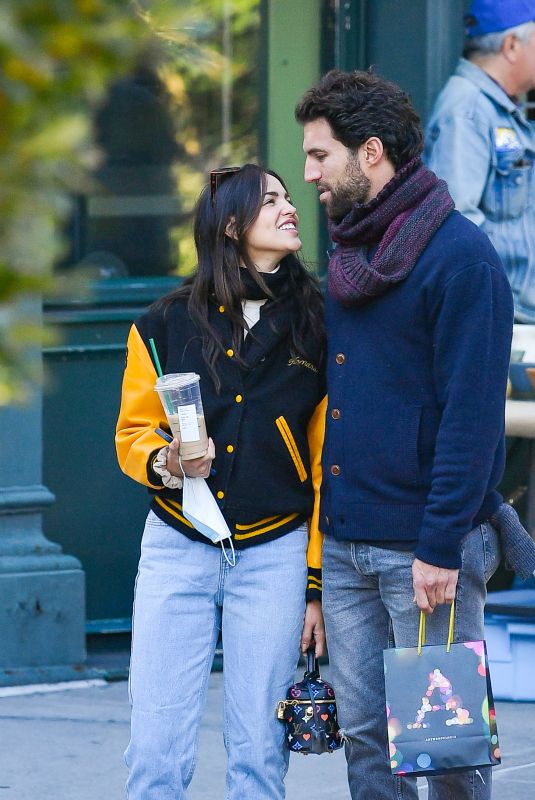 EIZA GONZALEZ Out with Her Boyfriend in New York 11/08/2021
