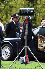 ELIZABETH DEBICKI on the Set of The Crown in London 11/06/2021