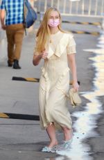 ELLE FANNING Arrives at Jimmy Kimmel Live in Los Angeles 11/15/22021