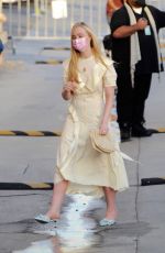 ELLE FANNING Arrives at Jimmy Kimmel Live in Los Angeles 11/15/22021