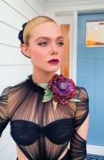 ELLE FANNING Getting Ready for LACMA - Instagram Photos and Video 11/06/2021
