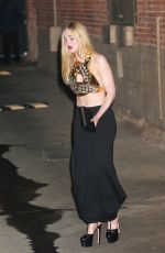 ELLE FANNING Leaves Jimmy Kimmel Live! in Hollywod 11/15/2021