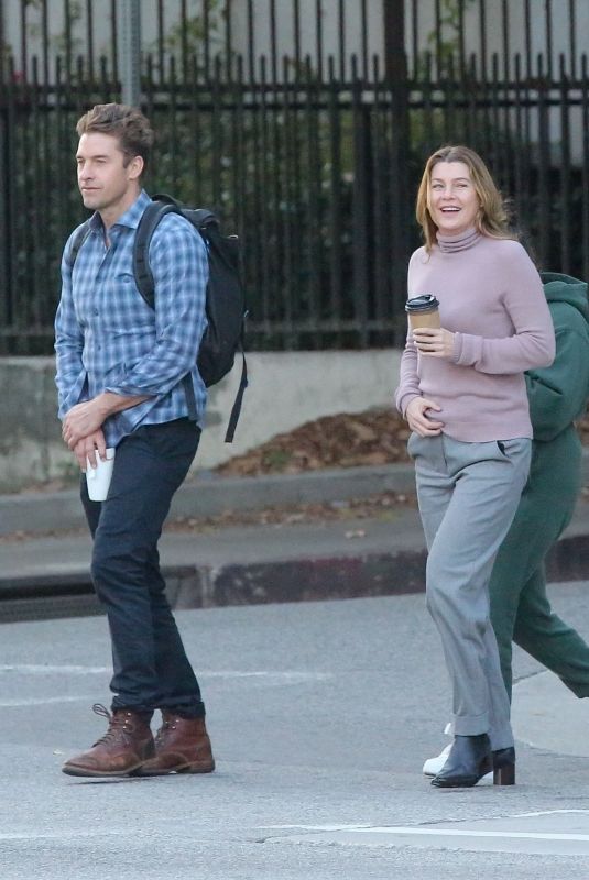 ELLEN POMPEO and Scott Speedman Out in Los Angeles 11/03/2021