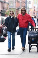 ELSA HOSK and Tom Daly Out with Their Baby in New York 11/21/2021