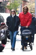 ELSA HOSK and Tom Daly Out with Their Baby in New York 11/21/2021