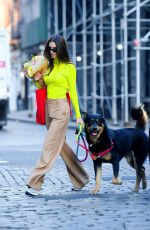 EMILY RATAJKOWSKI Out with Her Dog Shopping for Fresh Flowers in New York 11/18/2021
