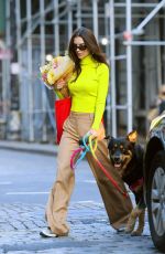 EMILY RATAJKOWSKI Out with Her Dog Shopping for Fresh Flowers in New York 11/18/2021
