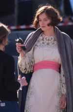 EMMA CORRIN on the Set of Lady Chatterley