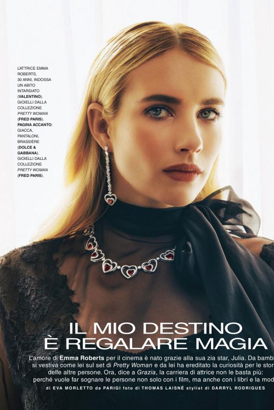 EMMA ROBERTS in Grazia Magazine, Italy November 2021