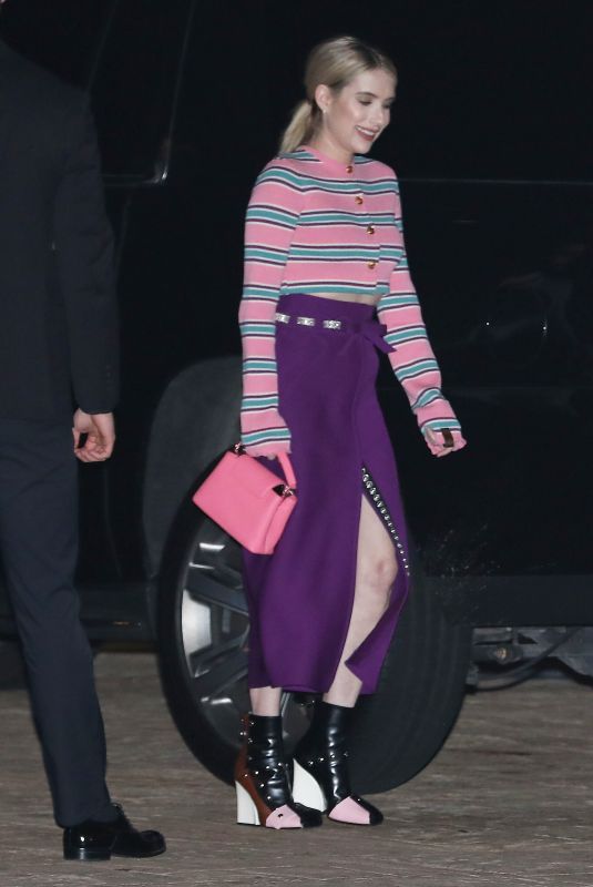 EMMA ROBERTS Leaves Louis Vuitton Evening in Malibu 11/19/2021