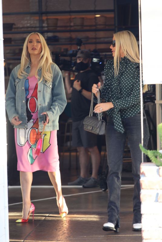 ERIKA JAYNE and DORIT KEMSLEY on the Set of The Real Housewives of Beverly Hills at Jolie Bistro & Bar in Bel Air 11/11/2001