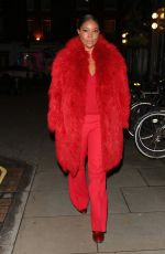 GABRIELLE UNION All in Red Arrives at Chiltern Firehouse in London 11/27/2021