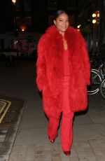 GABRIELLE UNION All in Red Arrives at Chiltern Firehouse in London 11/27/2021
