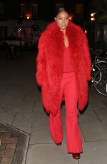 GABRIELLE UNION All in Red Arrives at Chiltern Firehouse in London 11/27/2021