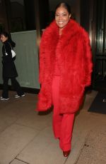 GABRIELLE UNION All in Red Arrives at Chiltern Firehouse in London 11/27/2021