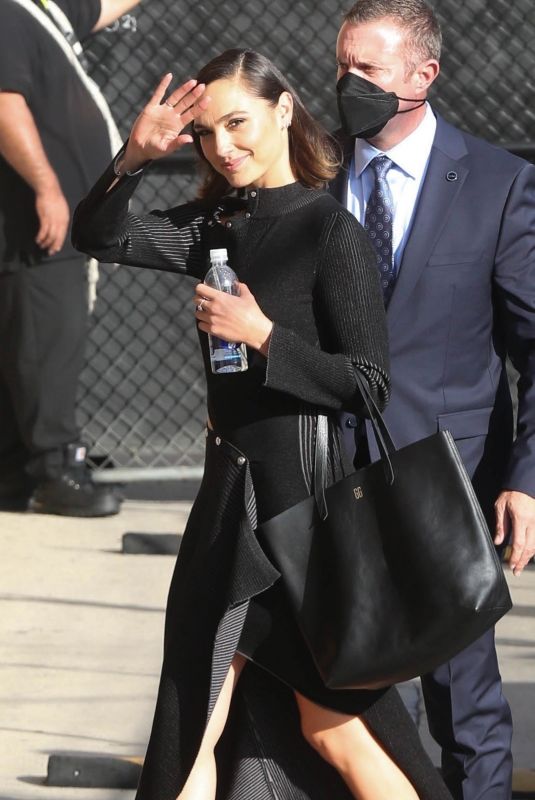 GAL GADOT Arrives at Jimmy Kimmel Livve in Hollywood 11/03/2021