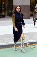 HAILEE STEINFELD Leaves a Radio Station in New York 11/22/2021