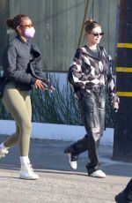 HAILEY BIEBER and JUSTINE SKYE Out Shopping in West Hollywood 11/02/2021