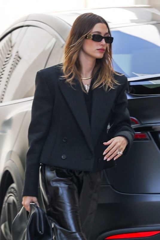 HAILEY BIEBER Arrives at a Meeting in Beverly Hills 11/05/2021