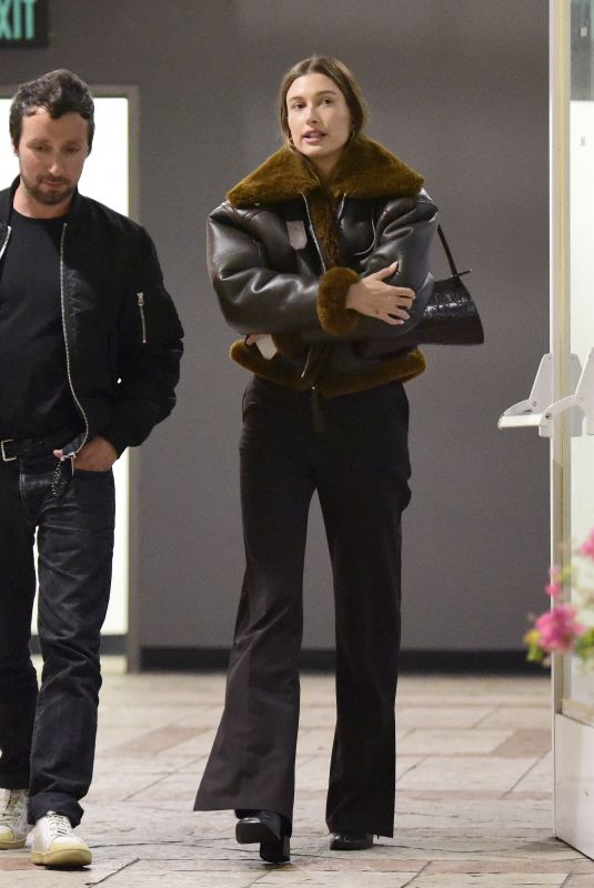 HAILEY BIEBER in Acne Studios Jacket Out in Los Angeles 11/18/2021