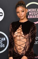 HALLE BAILEY at American Music Awards 2021 in Los Angeles 11/21/2021