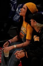 HALSEY and Alev Aydin at Houston Rockets vs LA Lakers Game 10/31/2021