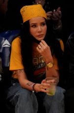 HALSEY and Alev Aydin at Houston Rockets vs LA Lakers Game 10/31/2021