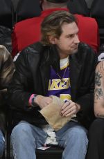 HALSEY and Alev Aydin at Lakers Game at Staples Center in Los Angeles 11/28/2021