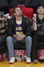 HALSEY and Alev Aydin at Lakers Game at Staples Center in Los Angeles 11/28/2021