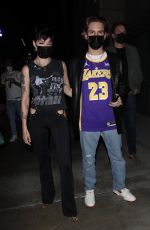 HALSEY Arrives at LA Lakers Game at the Staples Center in Los Angeles 11/28/2021