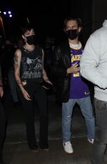 HALSEY Arrives at LA Lakers Game at the Staples Center in Los Angeles 11/28/2021