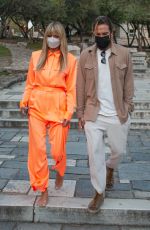 HEIDI KLUM and Tom Kaulitz Out in Athens 11/05/2021
