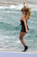 HEIDI KLUM at a Photoshoot on the Beach in Mykonos Island 11/11/2021