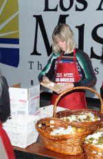 JANUARY JONES at LA Mission Thanksgiving Event in West Hollywood 11/24/2021