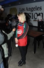 JANUARY JONES at LA Mission Thanksgiving Event in West Hollywood 11/24/2021