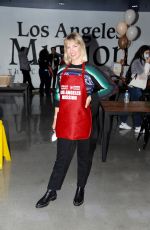 JANUARY JONES at LA Mission Thanksgiving Event in West Hollywood 11/24/2021