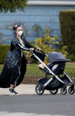 JENNIFER LOVE HEWITT and Brian Hallisay Out with Their Baby for Trick or Treating in Pacific Palisades 10/31/2021