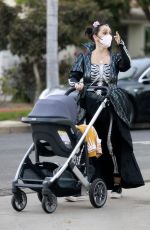 JENNIFER LOVE HEWITT and Brian Hallisay Out with Their Baby for Trick or Treating in Pacific Palisades 10/31/2021