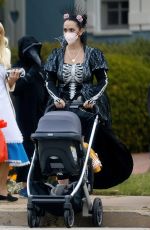 JENNIFER LOVE HEWITT and Brian Hallisay Out with Their Baby for Trick or Treating in Pacific Palisades 10/31/2021