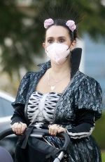 JENNIFER LOVE HEWITT and Brian Hallisay Out with Their Baby for Trick or Treating in Pacific Palisades 10/31/2021