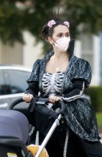 JENNIFER LOVE HEWITT and Brian Hallisay Out with Their Baby for Trick or Treating in Pacific Palisades 10/31/2021