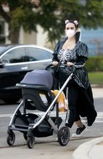 JENNIFER LOVE HEWITT and Brian Hallisay Out with Their Baby for Trick or Treating in Pacific Palisades 10/31/2021