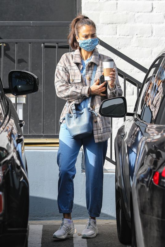 JESSICA ALBA at a Spa in Beverly Hills 11/06/2021